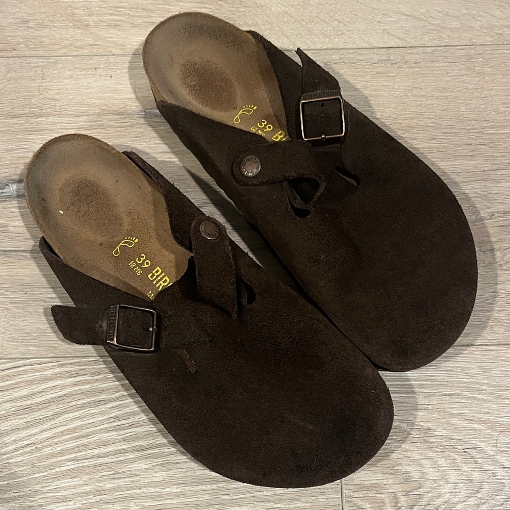 Birkenstock Boston Clogs Size 39 Wide, Regular Footbed
